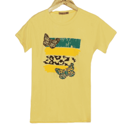 تیشرت سنگدوزی طرح پروانه