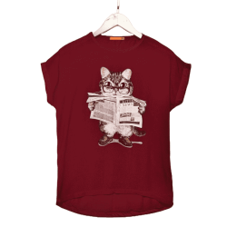 تیشرت جلو نخی طرح گربه