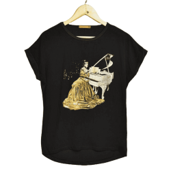 تیشرت جلو نخی طرح پیانیست